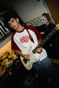 Rodney Starfish red and white raglan tee