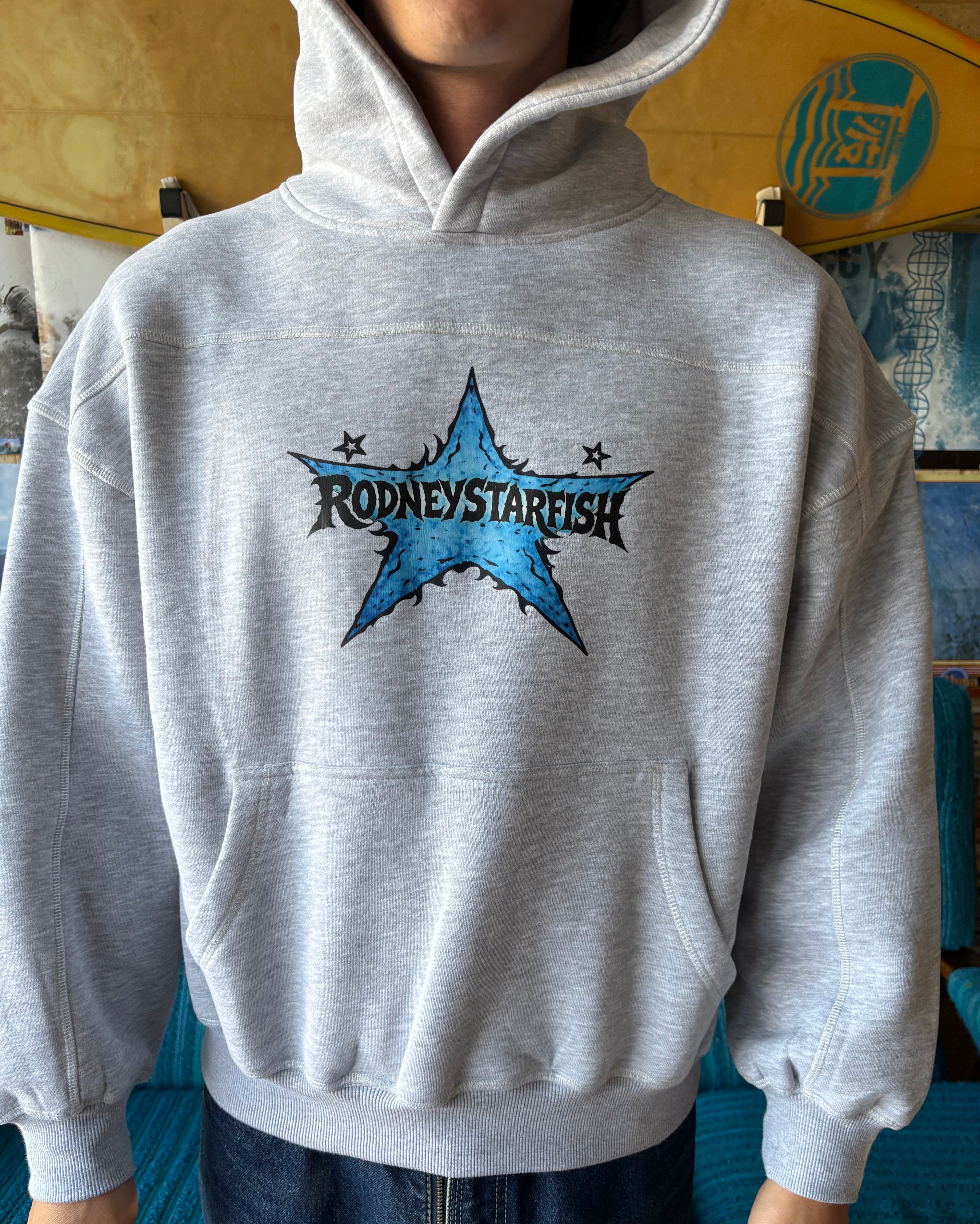 Rodneys stitched grey boxy hoody