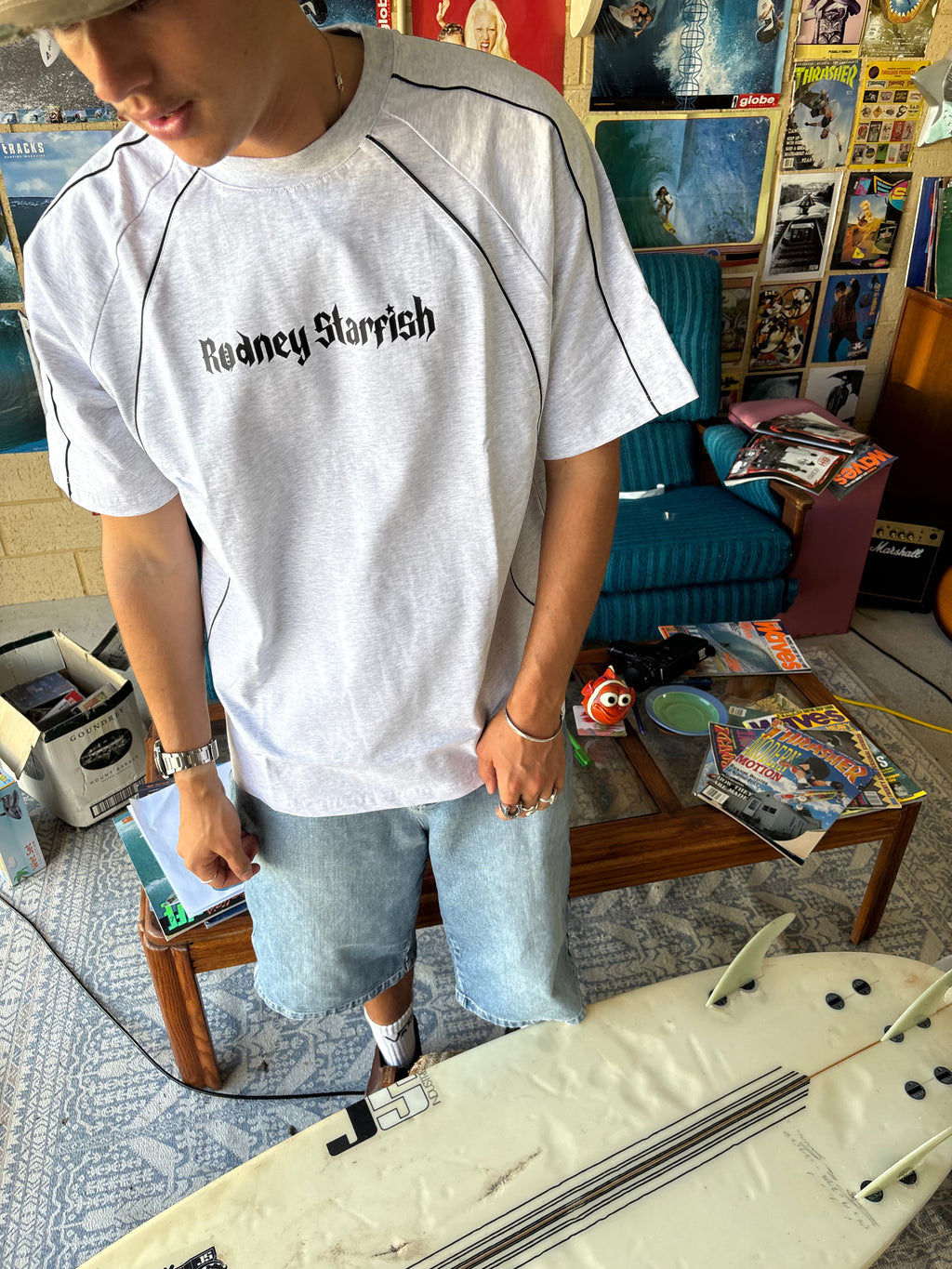 Grey and Black core tee