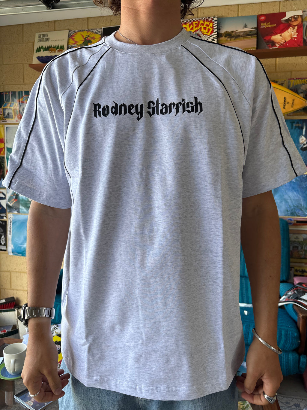 Grey and Black core tee