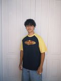 Rodney Starfish yellow and navy raglan tee
